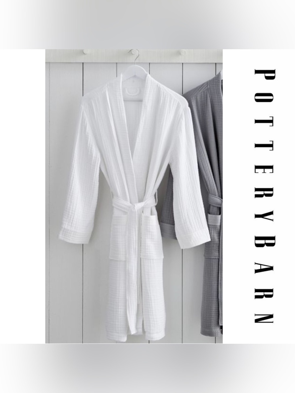 NWT | Pottery Barn | Soft Robe in White | Extra Large | Men’s or Women’s